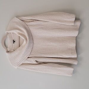 Talbots Cream Lambswool Sweater with Sequins